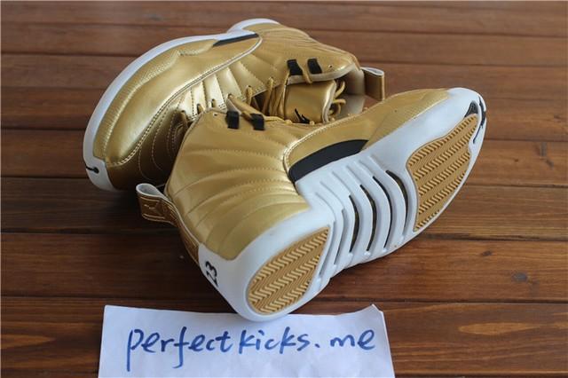 Authentic Air Jordan 12 Gold Pinnacle